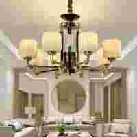 玉石燈?全銅玉石燈具?中式青玉玉石燈 歐式玉石吊燈