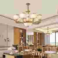 新中式銅燈 中式全銅吊燈 純銅吊燈定制